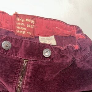 Zara Girls Purple Corduroy Pants